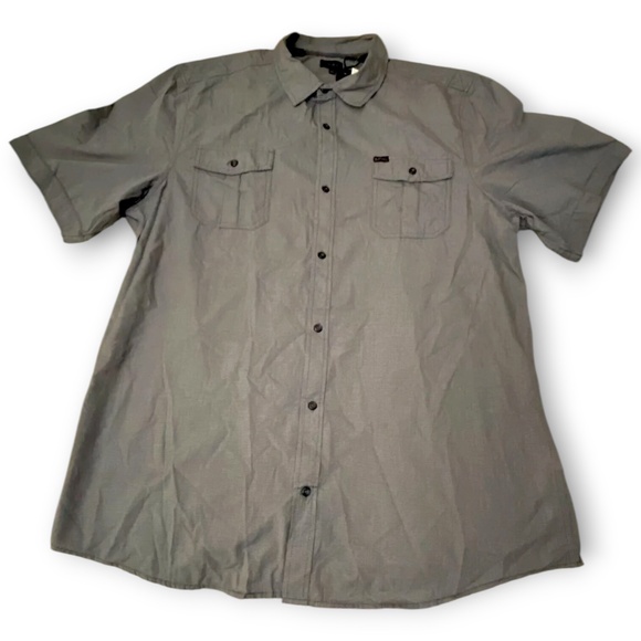 NWT Buffalo David Bitton Men’s Short-Sleeve Micro-Check Button-Up Shirt Size XL - Picture 9 of 10